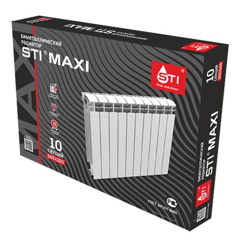 Радиатор биметаллический STI MAXI 500/100 (10 секц)