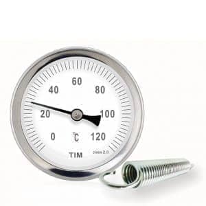 Термометр накладной с пружиной 1/4" (0-120℃) Y-63A-120 TIM