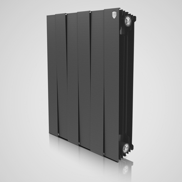Радиатор биметаллический Royal Thermo PianoForte 500 Noir Sable - 8 секц (Черный графитовый)