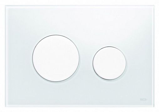Панель смыва с двумя клавишами TECE loop стекло/белый, кнопка/белый 9240650