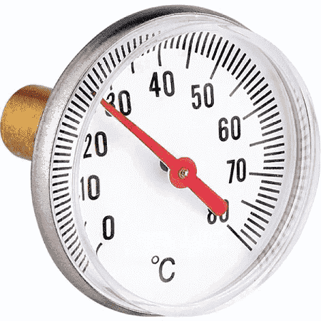 Термометр малый с гильзой 1/4" (0-80℃) Y-40T-80 TIM