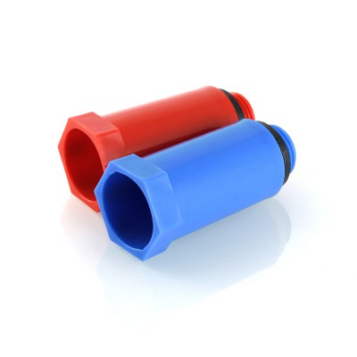 Комплект длинных полипропиленовых пробок с резьбой 1/2" (красная + синяя) VTp.792.M.04