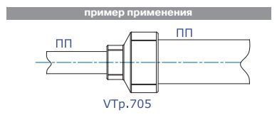 Муфта переходная PPR 50-20мм VTp.705.0.050020
