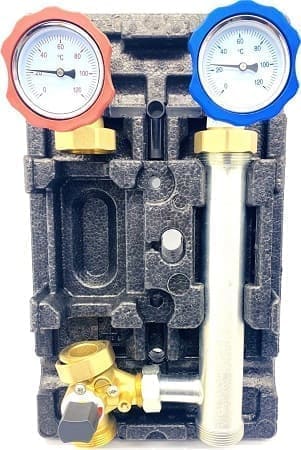 Насосная группа быстр монтажа с трёхход смесительным клапаном (подача слева) без насоса NG-MK-0101L